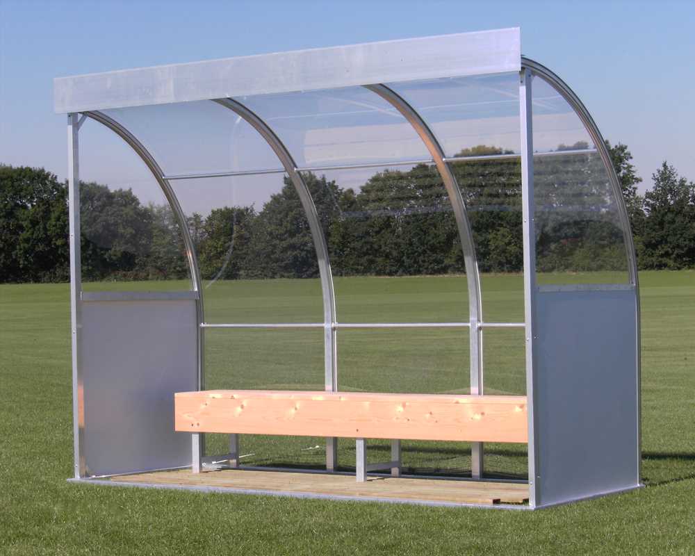 Spielerkabine Super mit Sitzbank aus Holz