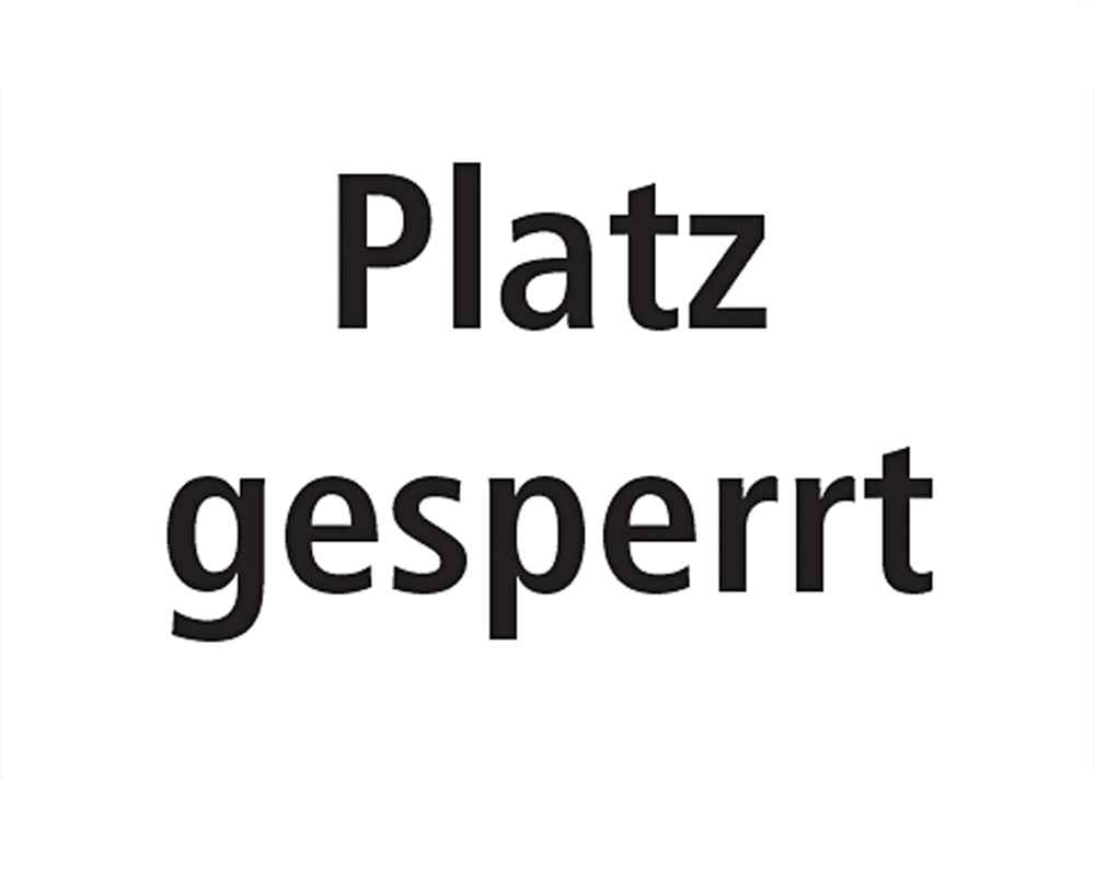 Hinweisschild Tennisplatz gesperrt