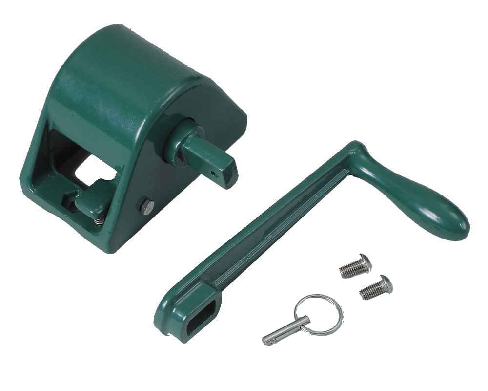 Tennisnetzpfosten Spannmechanik