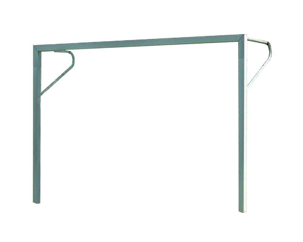 Kleinfeld Fußballtor in Bodenhülsen mit Netzbügel eckverschraubt Aluminium-Profil 80x80mm