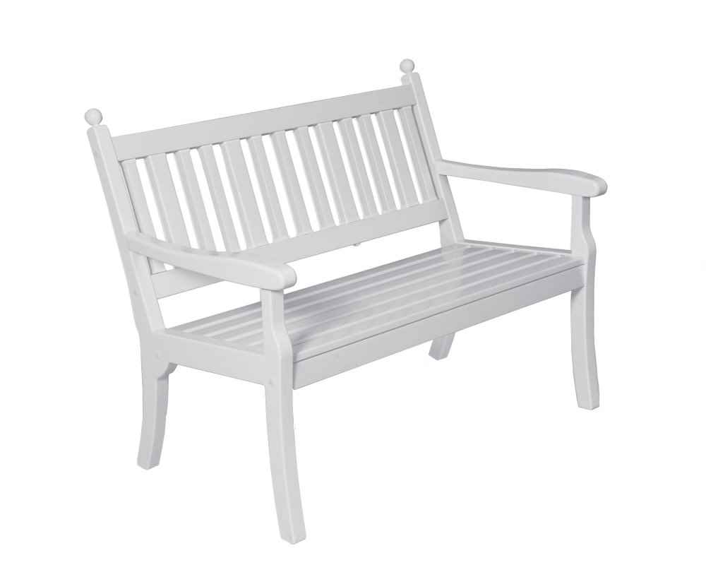 Tennis Sitzbank Hohenzollern weiß Sitzbreite 150 cm