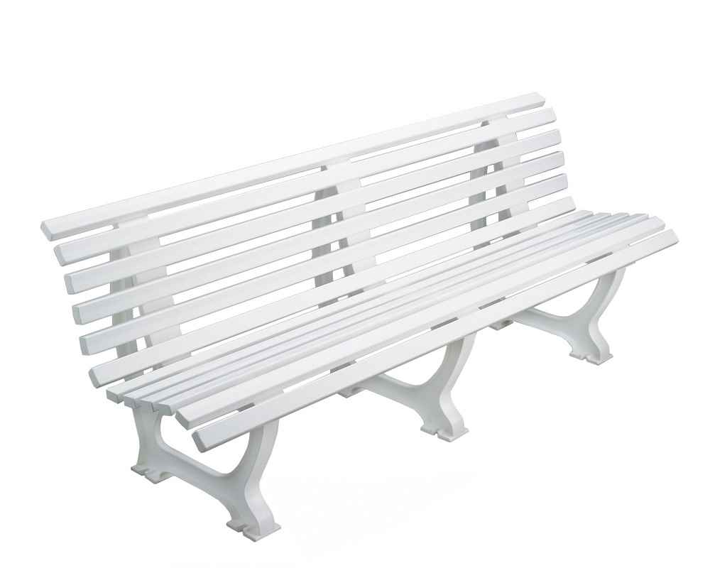 Tennis Sitzbank Sindelfingen weiß Sitzbreite 200 cm