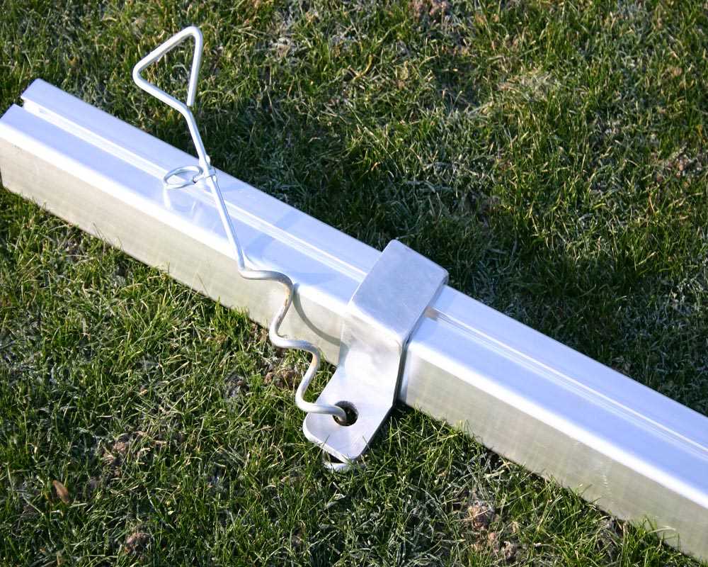 Fußballtor Bodenverankerung Antikipp für Bodenrahmen Rechteckprofil