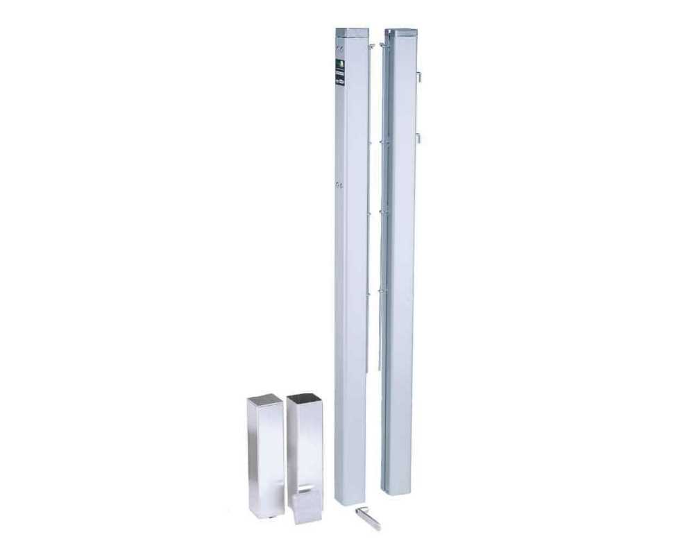 Tennispfosten Court Royal Alu 80x80mm silber eloxiert
