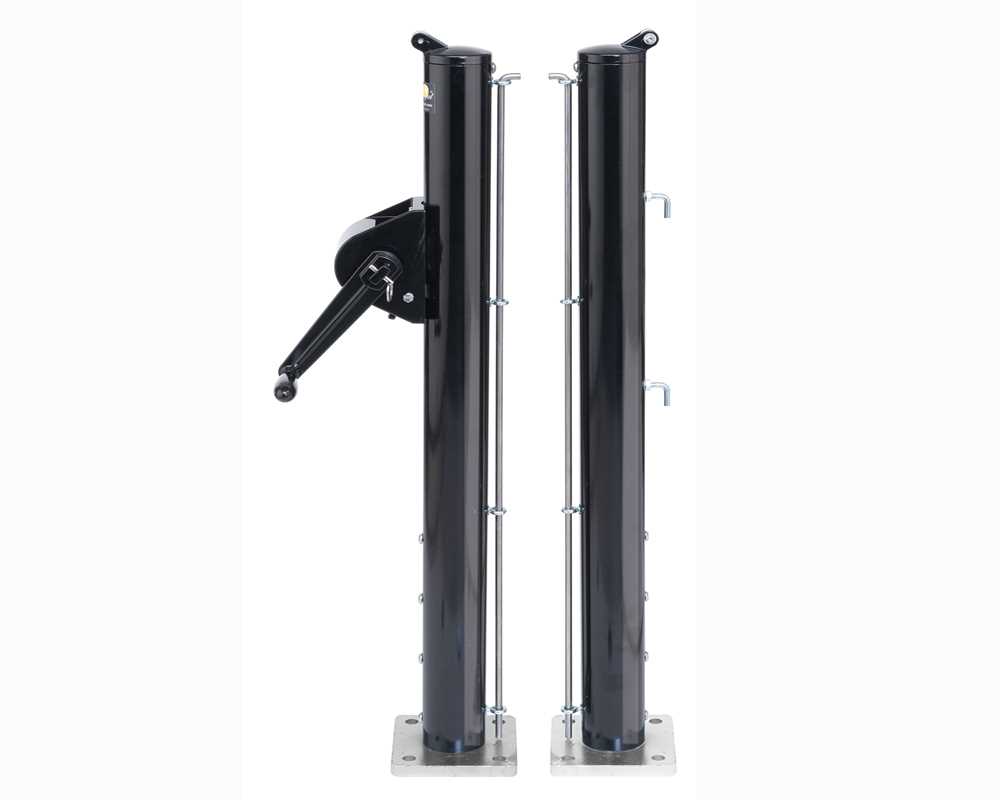 Padel Tennis Netzpfosten Court Royal 73 mm mit Platte