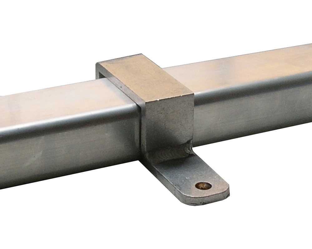 Handballtor Bodenbefestigung für Bodenrahmen 75x50mm