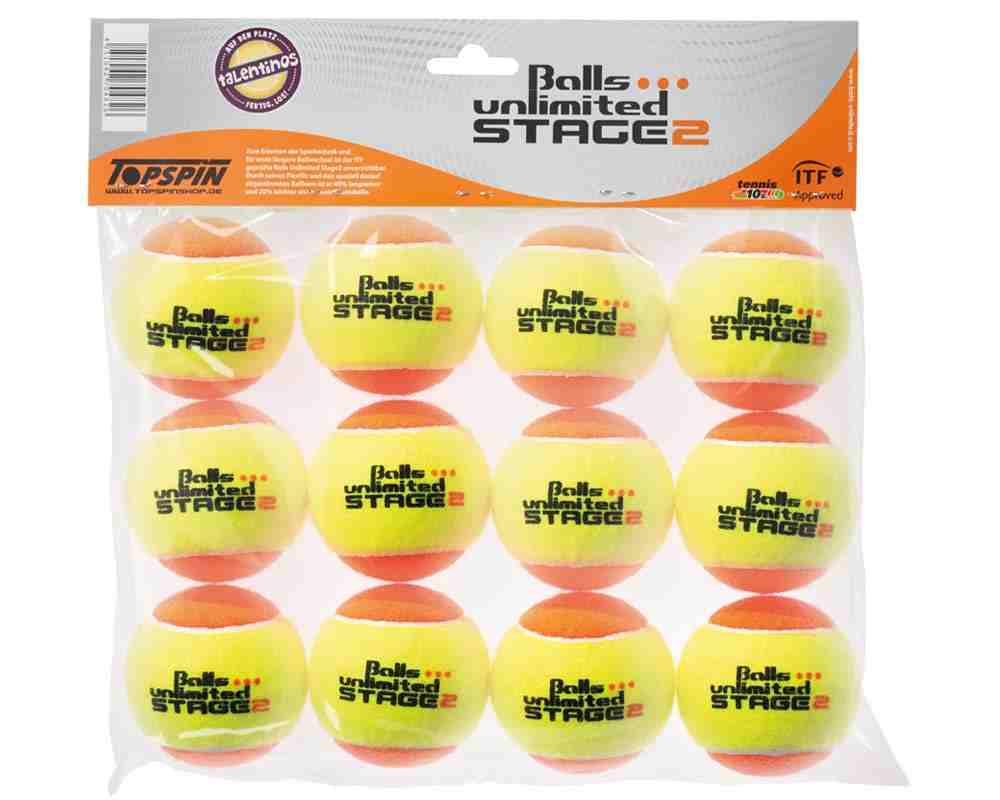Tennisball unlimited Stage 2 VE 12 Stück